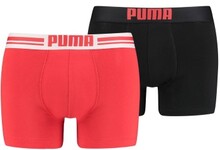 Puma Kalsonger 2P Everyday Placed Logo Boxer Svart/Röd bomull Medium Herr