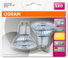 OSRAM Lampa GU10 LED PAR16 2,6W 2700K 230 lumen 2-pack 4052899388178 Replace: N/A