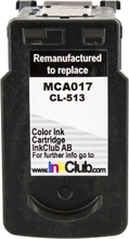 inkClub Bläckpatron 3-färg, 390 sidor MCA017 ersätter CL-513