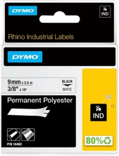 Other Nauha Rhino pys. polyesteri 9 mm musta valkoisella