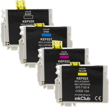 inkClub Multipack bläckpatroner - ersätter Epson 18XL BK/C/M/Y KEF0-4 ersätter T1816