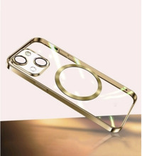 Mobilskal MagSafe Transparent iPhone 15 Plus, Gold