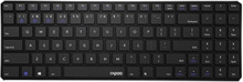 Rapoo RAPOO Keyboard Nordisk Layout E9100M Multi-Mode Trådløs Sort