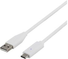 DELTACO DELTACO USB-C 1m Valkoinen