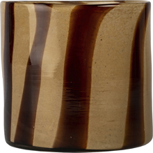 Byon - Calore telysholder 15x15 cm beige/brun striper