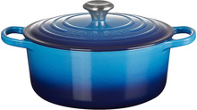 Le Creuset - Signature rund støpejernsgryte 5,3L azure blue