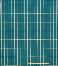Marimekko - Tiliskivi piknik pledd 145x160 cm turkis/hvitrutete