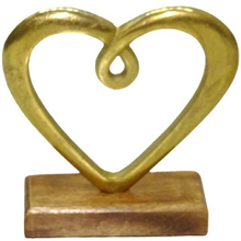 Dorre - Hedy skulptur hjerte 16 cm gull
