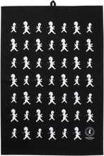 Solstickan - Håndkle halvlin 50x70 cm svart/hvit