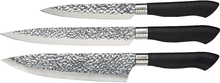 Dorre - Akira knivsett 3 stk med svart håndtak