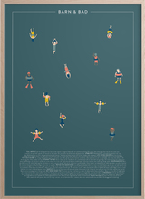 Kunskapstavlan® - Poster 50x70 cm Barn og bad