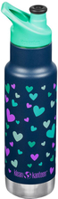 Klean Kanteen - Kid Classic Narrow termosflaske 35,5 cl navy hearts