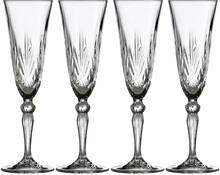 Lyngby Glas - Melodia champagneglass 16 cl 4 stk klar