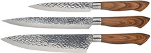 Dorre - Akira knivsett 3 stk med brunt håndtak