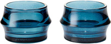 Holmegaard - ARC telyslykt Ø7,2 cm 2 stk mørk blå