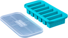 Souper Cubes - Matoppbevaring og lokk silikon Half-cup 6x125 ml blå