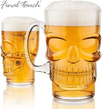 Final Touch Skull Beer Pint Glass