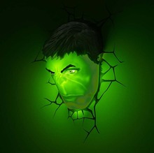 3D Marvel Hulk Face Light