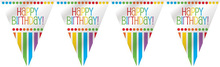Flaggirlang Happy Birthday Rainbow