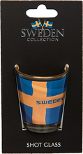 Souvenir Sweden Shotglas Flagga