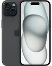 Apple iPhone 15 - 5G smartphone - dobbelt-SIM / Internminne 128 GB - OLED-display - 6.1 - 2556 x 1179 piksler - 2x bakkameraer 48 MP, 12 MP - front camera 12 MP - svart