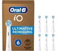Oral-B iO Series Ultimate Clean Tannbørstehoder - Hvit - 6-pakning