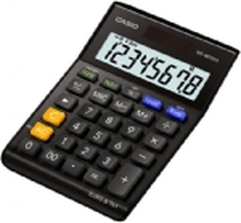 Casio MS-88TERII - Skrivebordskalkulator - 8 sifre - solpanel, batteri - svart