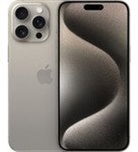 Apple iPhone 15 Pro Max - 5G smartphone - dobbelt-SIM / Internminne 256 GB - OLED-display - 6.7 - 2796 x 1290 pixels (120 Hz) - 3x bakkamera 48 MP, 12 MP, 12 MP - front camera 12 MP - naturlig titan