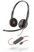 Poly Blackwire C3220 USB-C - 3200 Series - hodesett - on-ear - kablet - USB-C - lydisolerende - svart