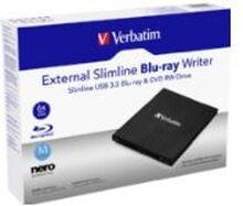 Verbatim Slimline - Platestasjon - BDXL Writer - 6x - SuperSpeed USB 3.0 - ekstern