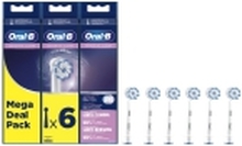 Oral-B Sensitive Clean Clean&Care - Utskiftningsbørstehode - for tannbørste - hvit (en pakke 6) - for iO Series 7 8 9 Pro 680 Pro 1 2 3 Smart Sensitive Smart 6 Vitality KIDS 3+