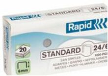 Rapid Standart - Stifter - 24/6 - 6 mm - forsinket - pakke av 1000 - for Rapid F16 Economy 20EX Fashion F10, F15, FM32 Supreme S17, S27, S30