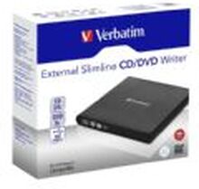 Verbatim Slimline - Platestasjon - DVD±RW (±R DL) - USB 2.0 - ekstern