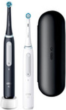 Oral-B iO Series 4 Duo elektriske tannbørster - svart og hvit