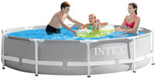 Intex PrismFrame, 4485 l, Innrammet basseng, Voksen og barn, Grå, 17,7 kg