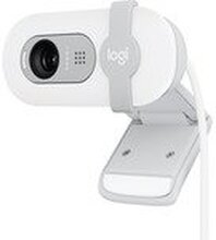 Logitech® | BRIO 100 - Webkamera - Full HD - 1920 x 1080 - innbygget mikrofon - USB-C - Off-White