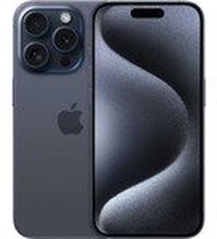 Apple iPhone 15 Pro - 5G smartphone - dobbelt-SIM / Internminne 128 GB - OLED-display - 6.1 - 2556 x 1179 piksler (120 Hz) - 3x bakkamera 48 MP, 12 MP, 12 MP - front camera 12 MP - blå titan