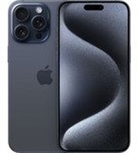 Apple iPhone 15 Pro Max - 5G smartphone - dobbelt-SIM / Internminne 256 GB - OLED-display - 6.7 - 2796 x 1290 pixels (120 Hz) - 3x bakkamera 48 MP, 12 MP, 12 MP - front camera 12 MP - blå titan