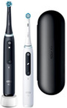 Oral-B iO Series 5 Duo elektriske tannbørster - svart og hvit