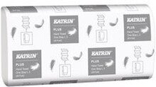Håndklædeark Katrin Plus One-Stop W-Fold 3-lag L34xB23.5xD8.5cm Nyfiber Hvid,21 pk x 90 stk/krt