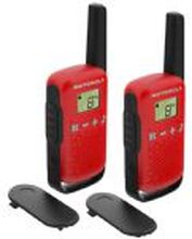 Motorola Talkabout T42 - Bærbar - toveis radio - PMR - 446 MHz - 16-kanalers - svart og rød (en pakke 2)