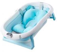 Primabobo FOLDING BATHTUB WITH ELECTRONIC THERMOMETER AND BLUE BATH CUSHION
