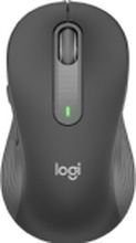 Logitech Signature M650 L - Mus - stor størrelse - optisk - 5 knapper - trådløs - Bluetooth, 2.4 GHz - Logitech Logi Bolt USB-mottaker - grafitt
