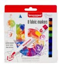 Bruynzeel Fabric markers set | 8 colours