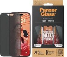 PanzerGlass™ | Ultra-Wide Fit - Skjermbeskyttelse for mobiltelefon - Privacy Edition | Apple iPhone 15