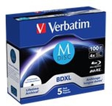 Verbatim M-Disc - 1 x BD-R XL - 100 GB 4x - blekkstråleskrivbar overflate - CD-eske
