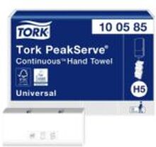 Håndklædeark Tork H5 PeakServe® Continuous™ Universal 1-lag hvid - (12 pakker x 410 stk./karton)