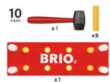 BRIO 30525 Pounding Bench - Red