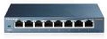 TP-Link TL-SG108 8-port Metal Gigabit Switch - Switch - ikke-styrt - 8 x 10/100/1000 - stasjonær