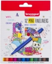 Bruynzeel Mini fineliner set | 12 colours